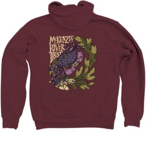 Purple shore-crab zip hoodie