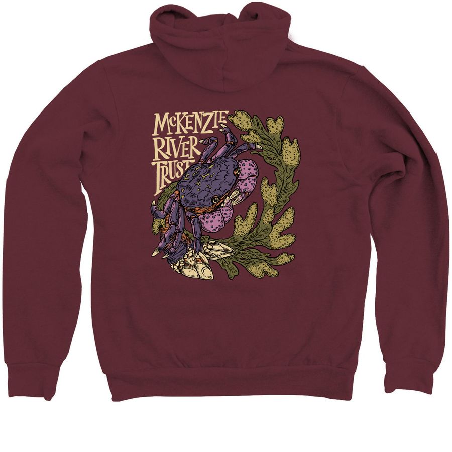 Purple shore-crab zip hoodie